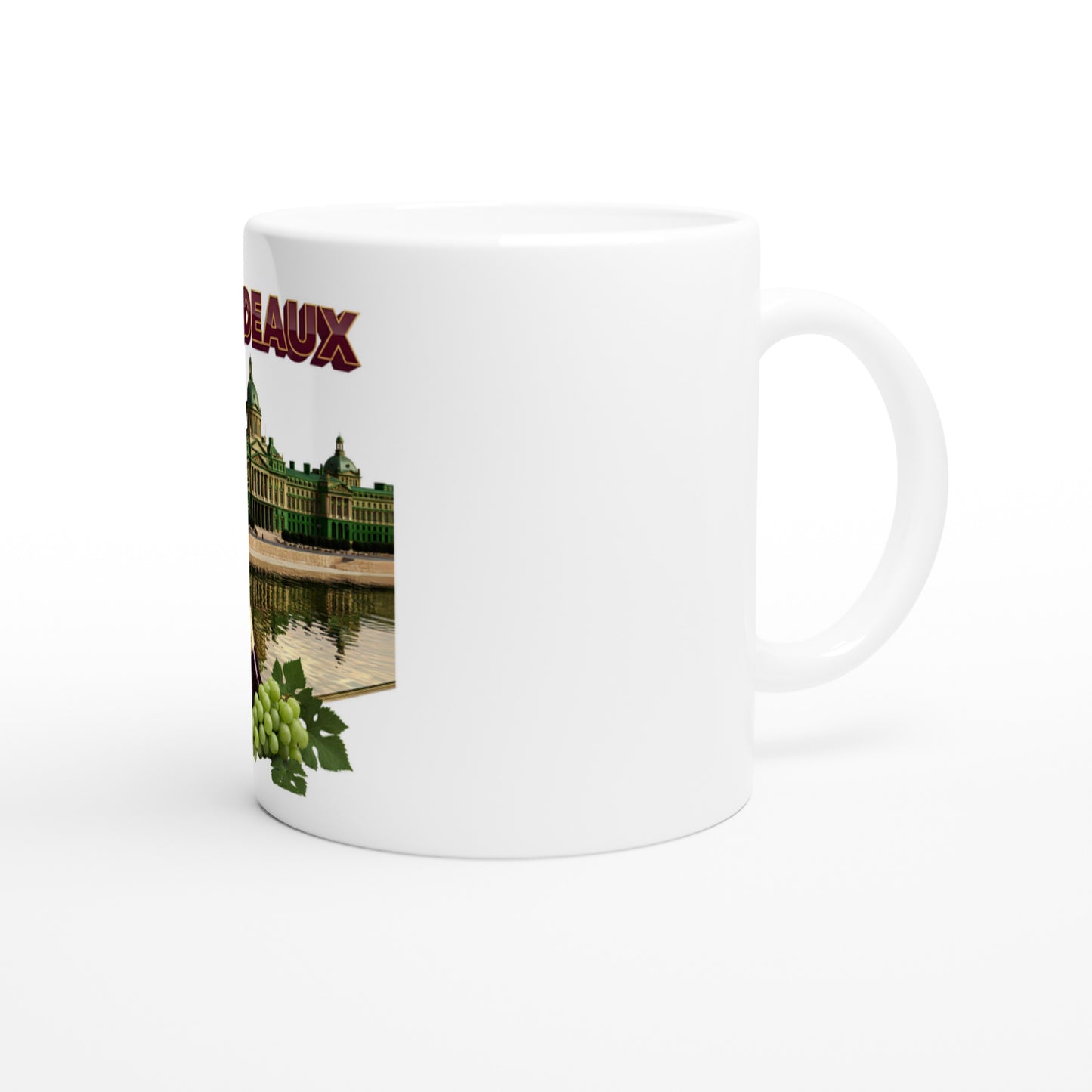 Mug en céramique bordeaux ville de France  de 325 ml (11 oz)