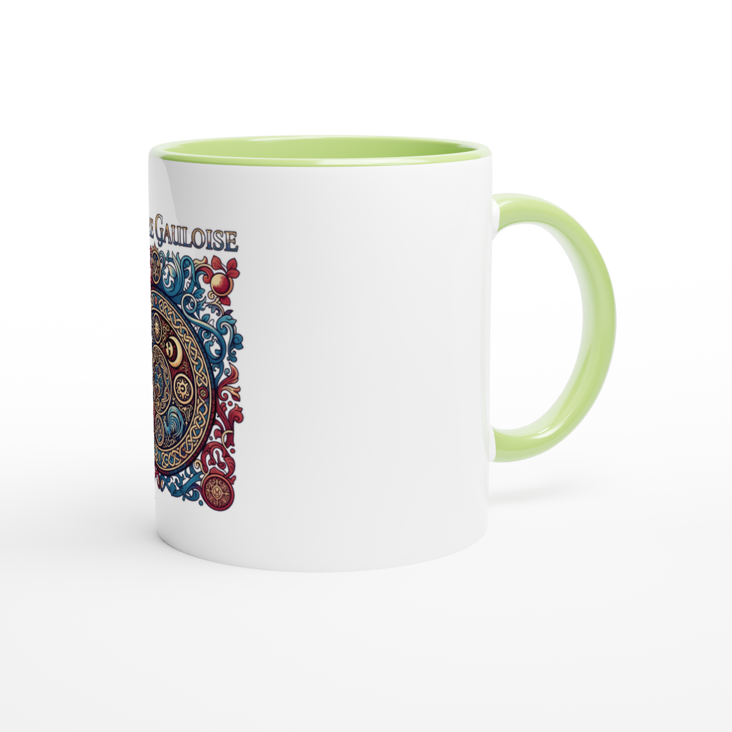 Mug en céramique alchimie gauloise  blanche 325 ml (11 oz) avec intérieur coloré