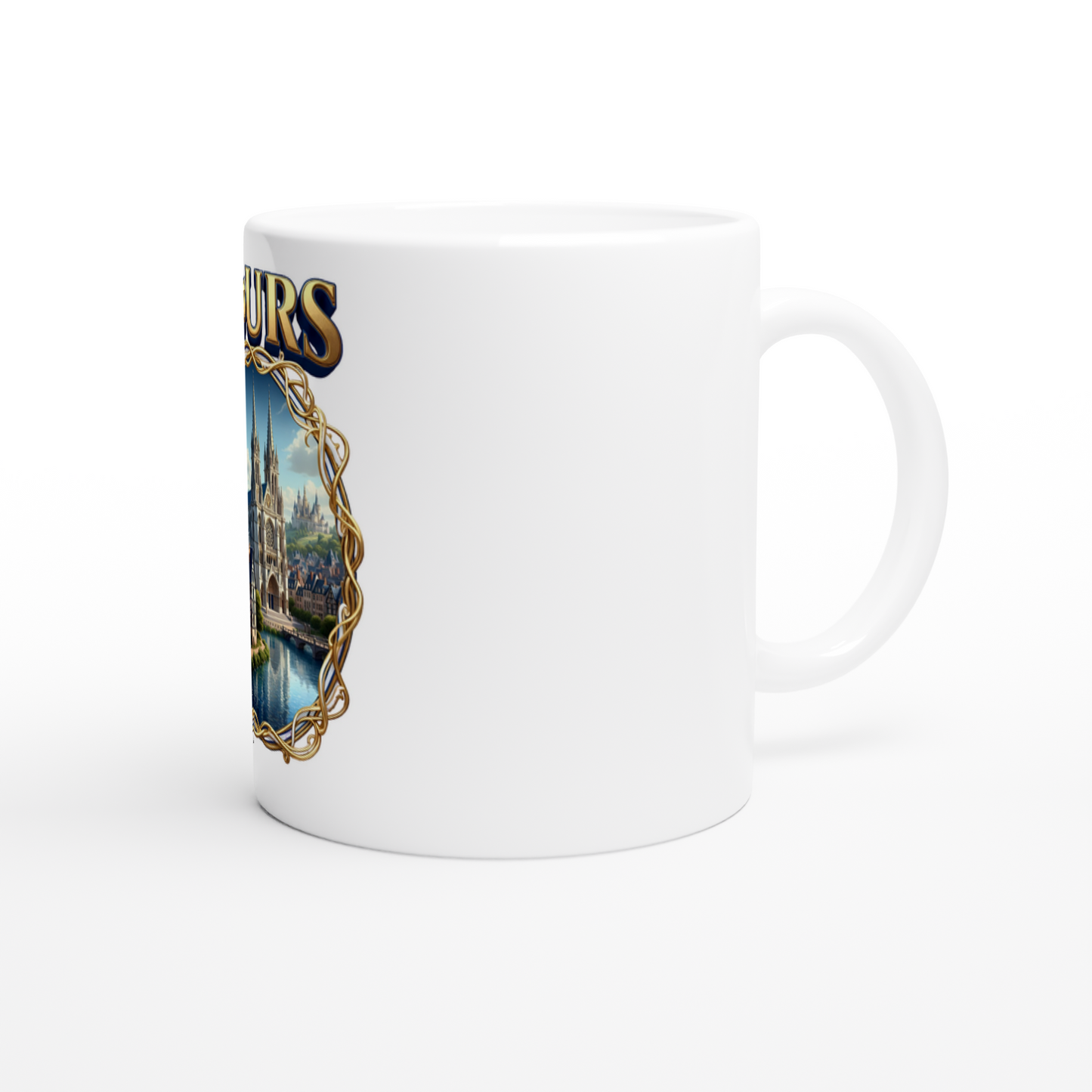 Mug en céramique Tours ville de France de 325 ml (11 oz)