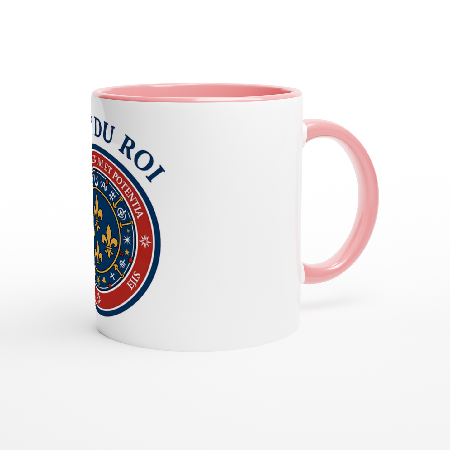 Mug en céramique le sceau du roi blanche 325 ml (11 oz) avec intérieur coloré