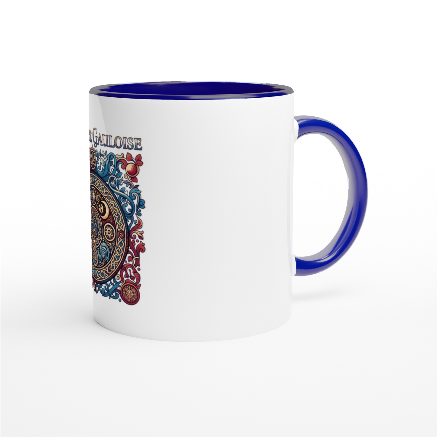 Mug en céramique alchimie gauloise  blanche 325 ml (11 oz) avec intérieur coloré