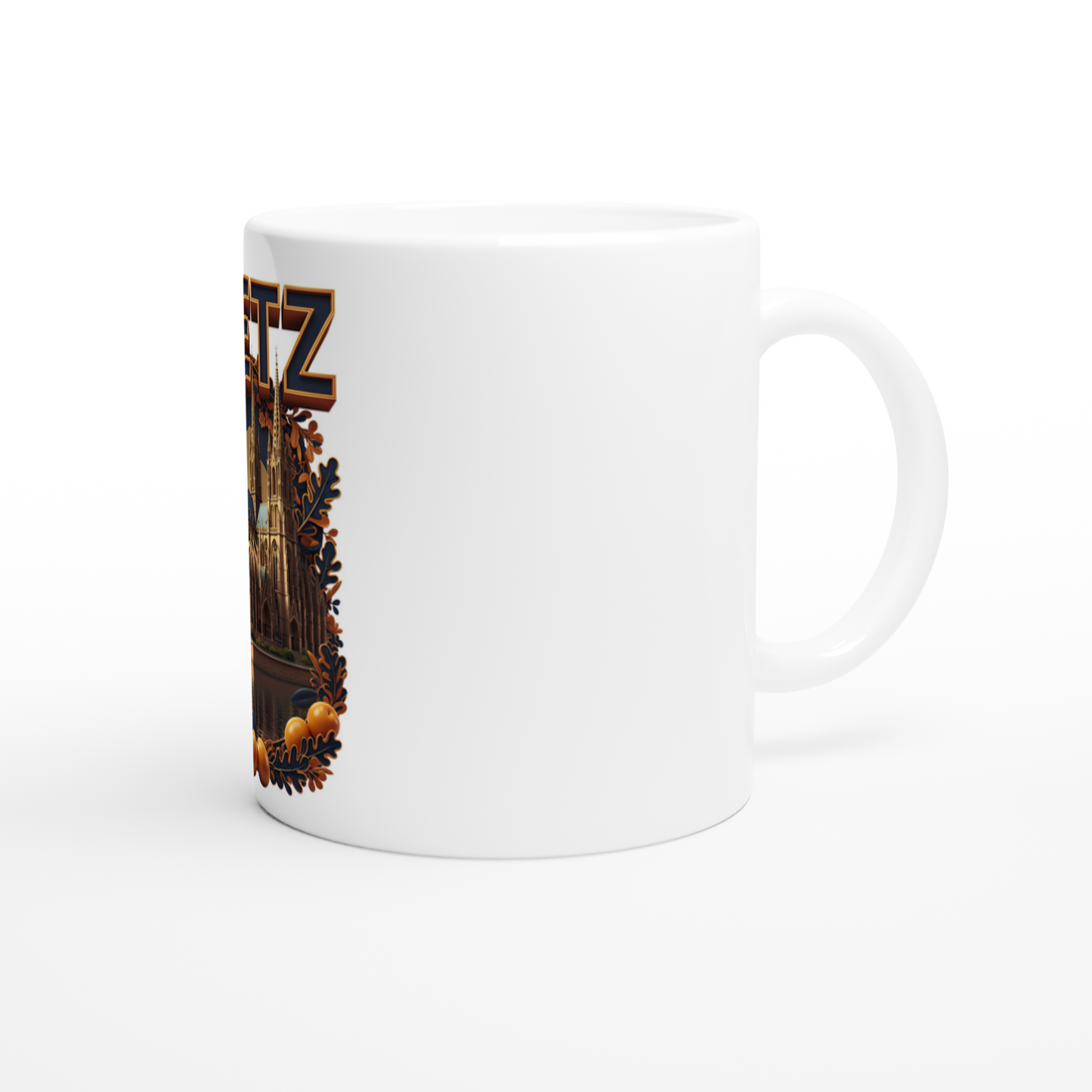 Mug en céramique Metz ville de France  de 325 ml (11 oz)