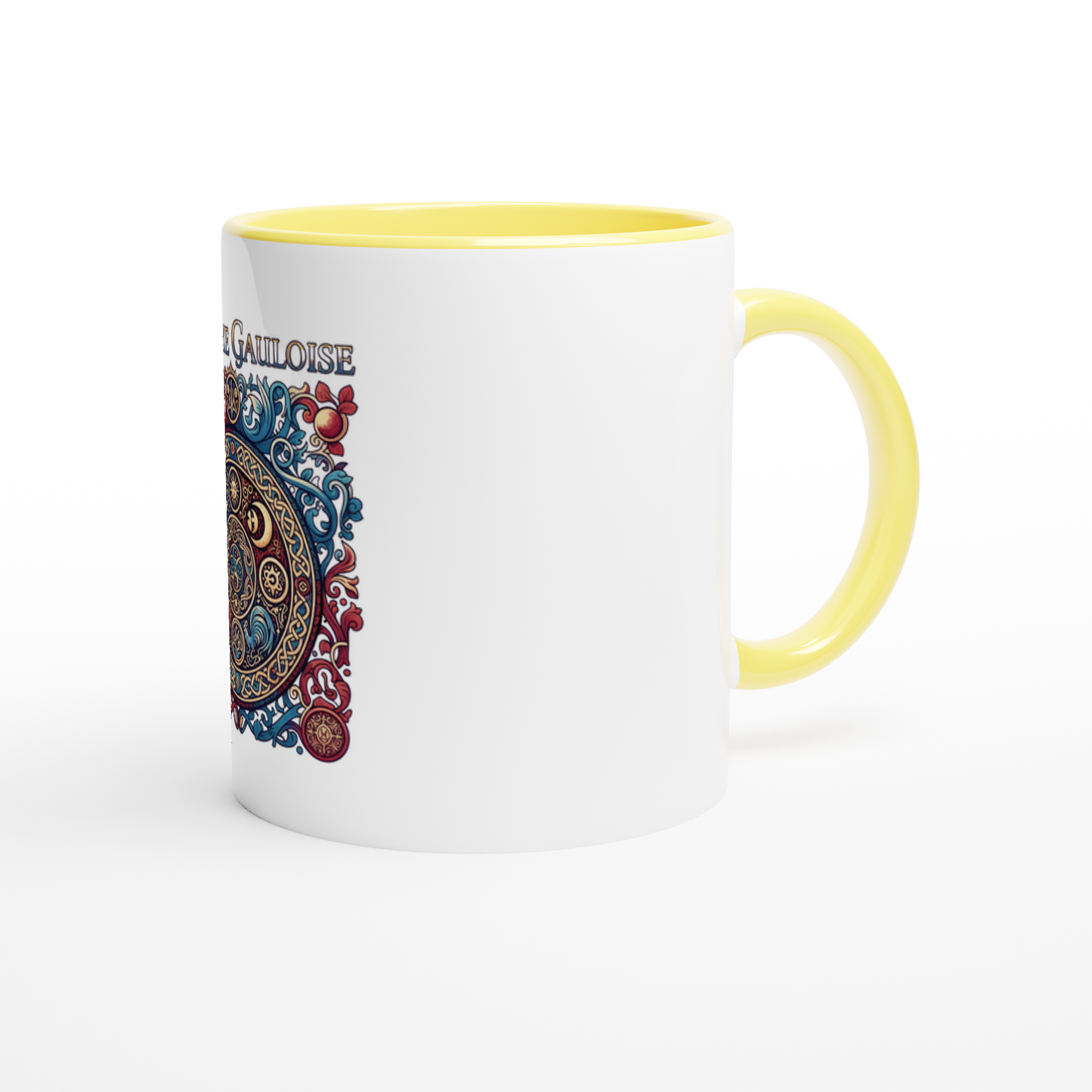 Mug en céramique alchimie gauloise  blanche 325 ml (11 oz) avec intérieur coloré