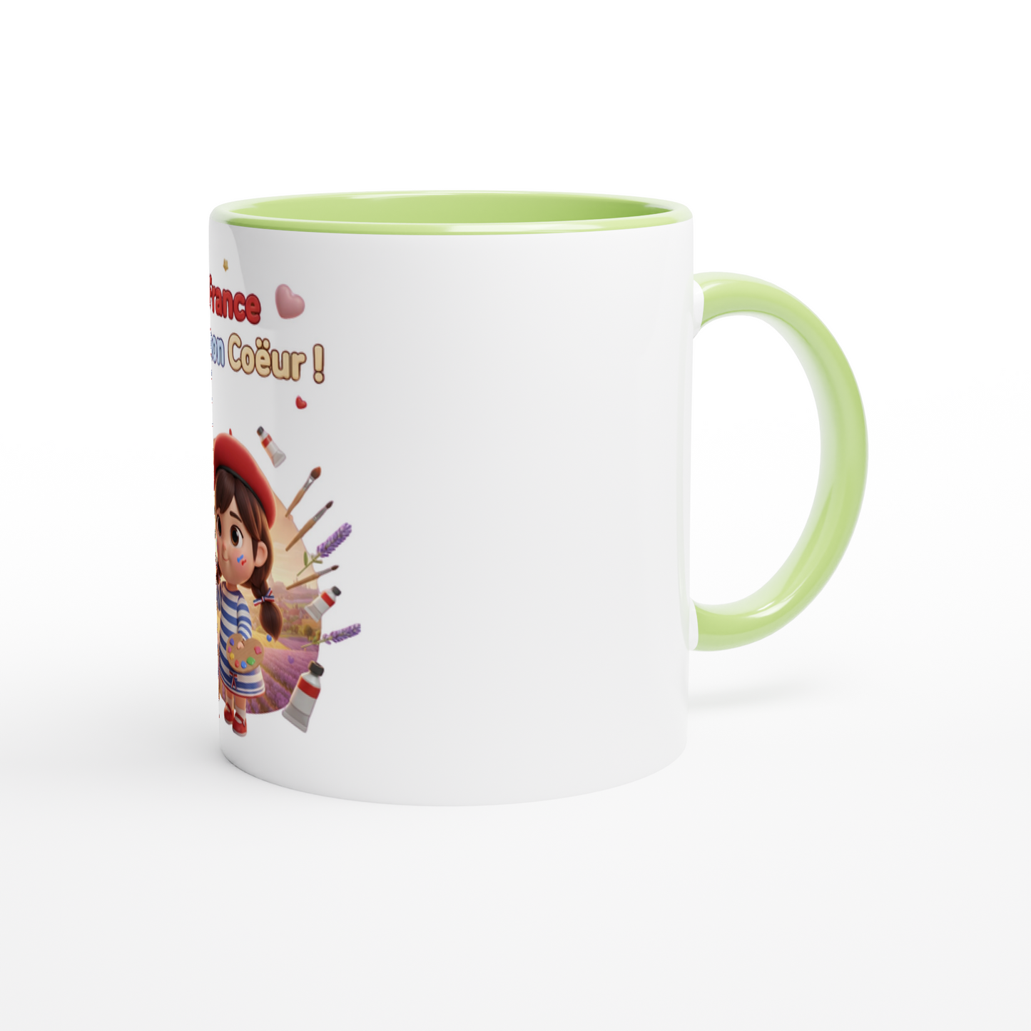 Mug en céramique la France dans mon cœur  de 325 ml (11 oz)