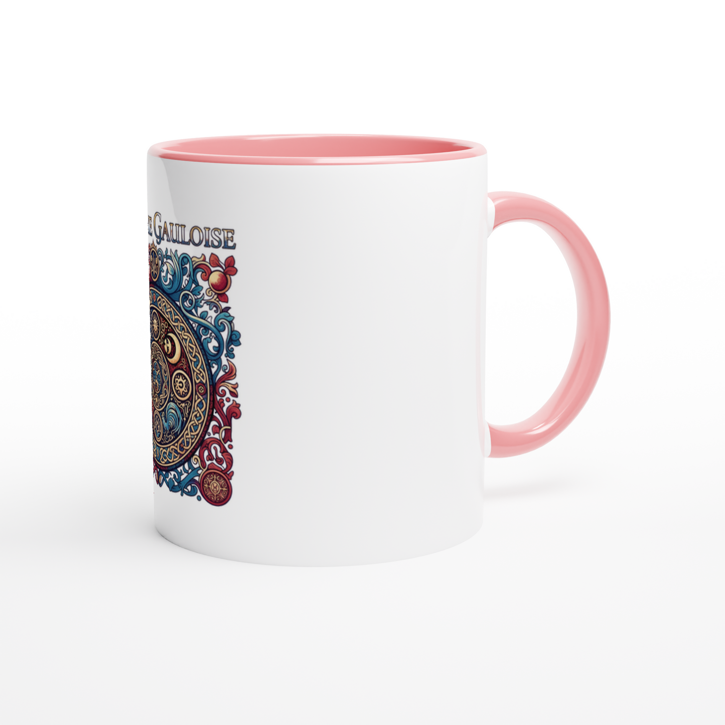 Mug en céramique alchimie gauloise  blanche 325 ml (11 oz) avec intérieur coloré