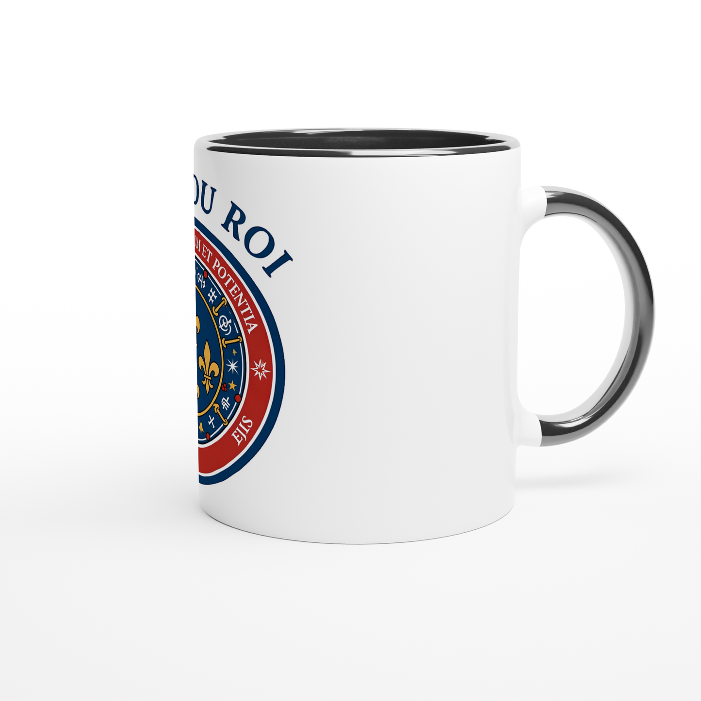Mug en céramique le sceau du roi blanche 325 ml (11 oz) avec intérieur coloré