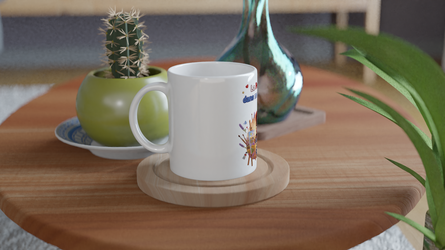 Mug en céramique la France dans mon cœur  de 325 ml (11 oz)