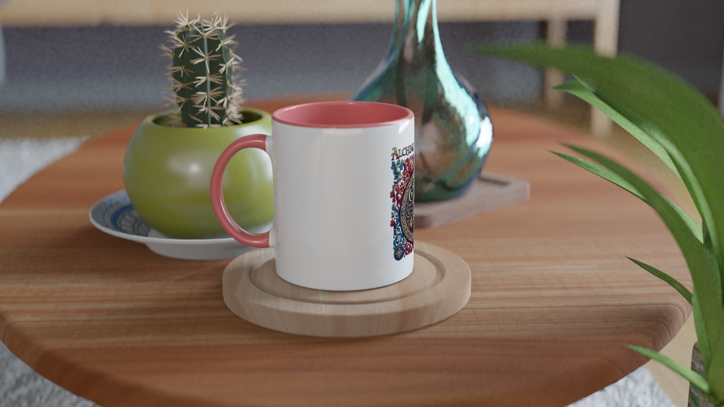 Mug en céramique alchimie gauloise  blanche 325 ml (11 oz) avec intérieur coloré