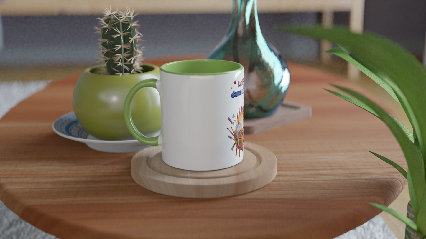 Mug en céramique la France dans mon cœur  de 325 ml (11 oz)