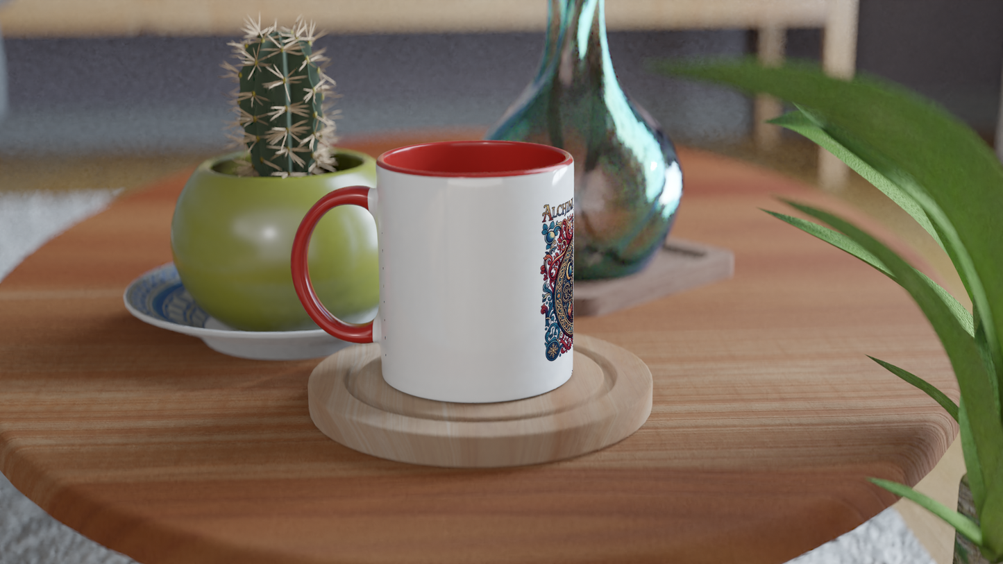 Mug en céramique alchimie gauloise  blanche 325 ml (11 oz) avec intérieur coloré