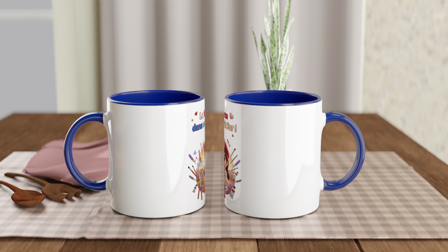 Mug en céramique la France dans mon cœur  de 325 ml (11 oz)