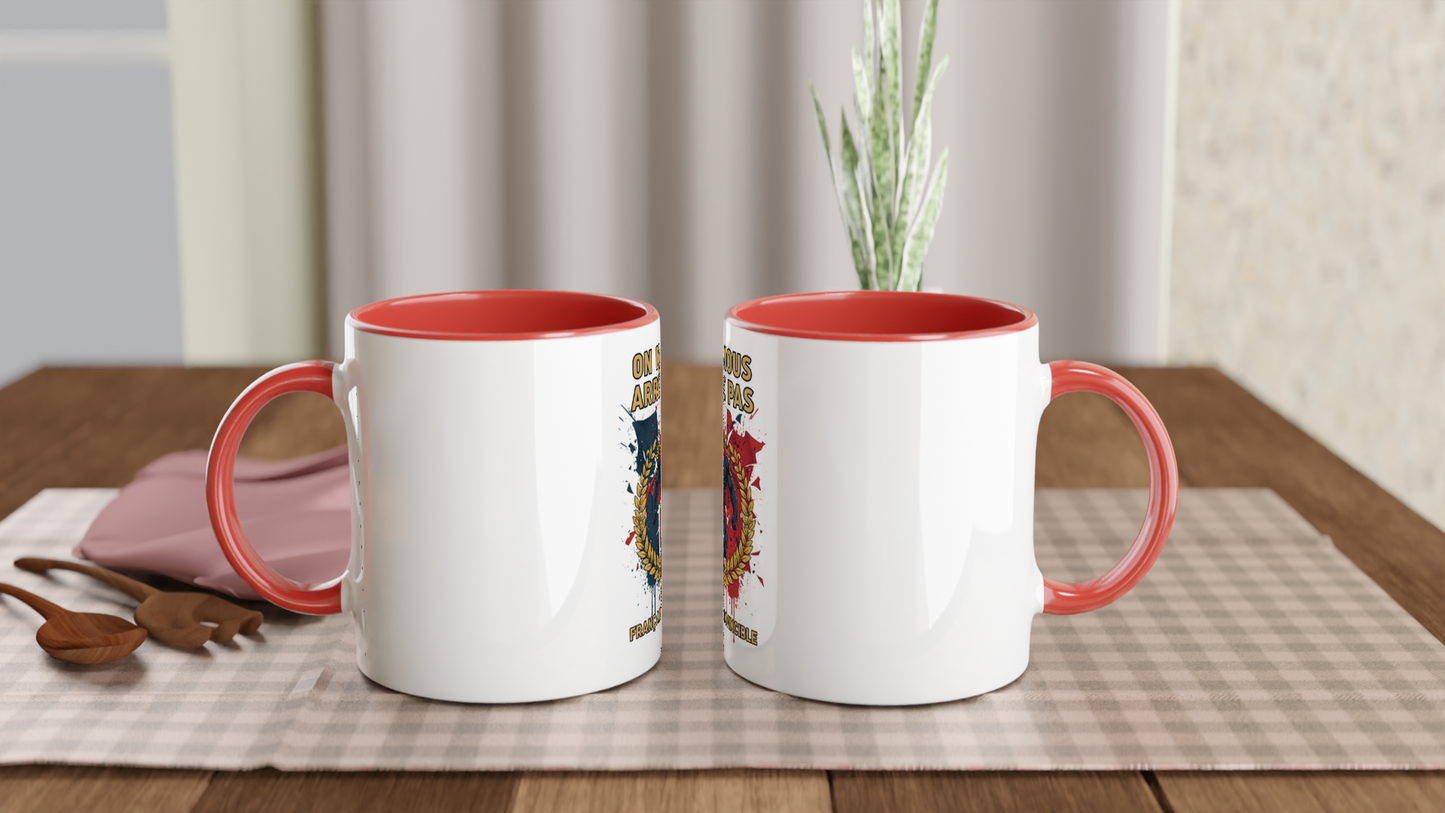 Mug en céramique on nous arrête pas  de 325 ml (11 oz)