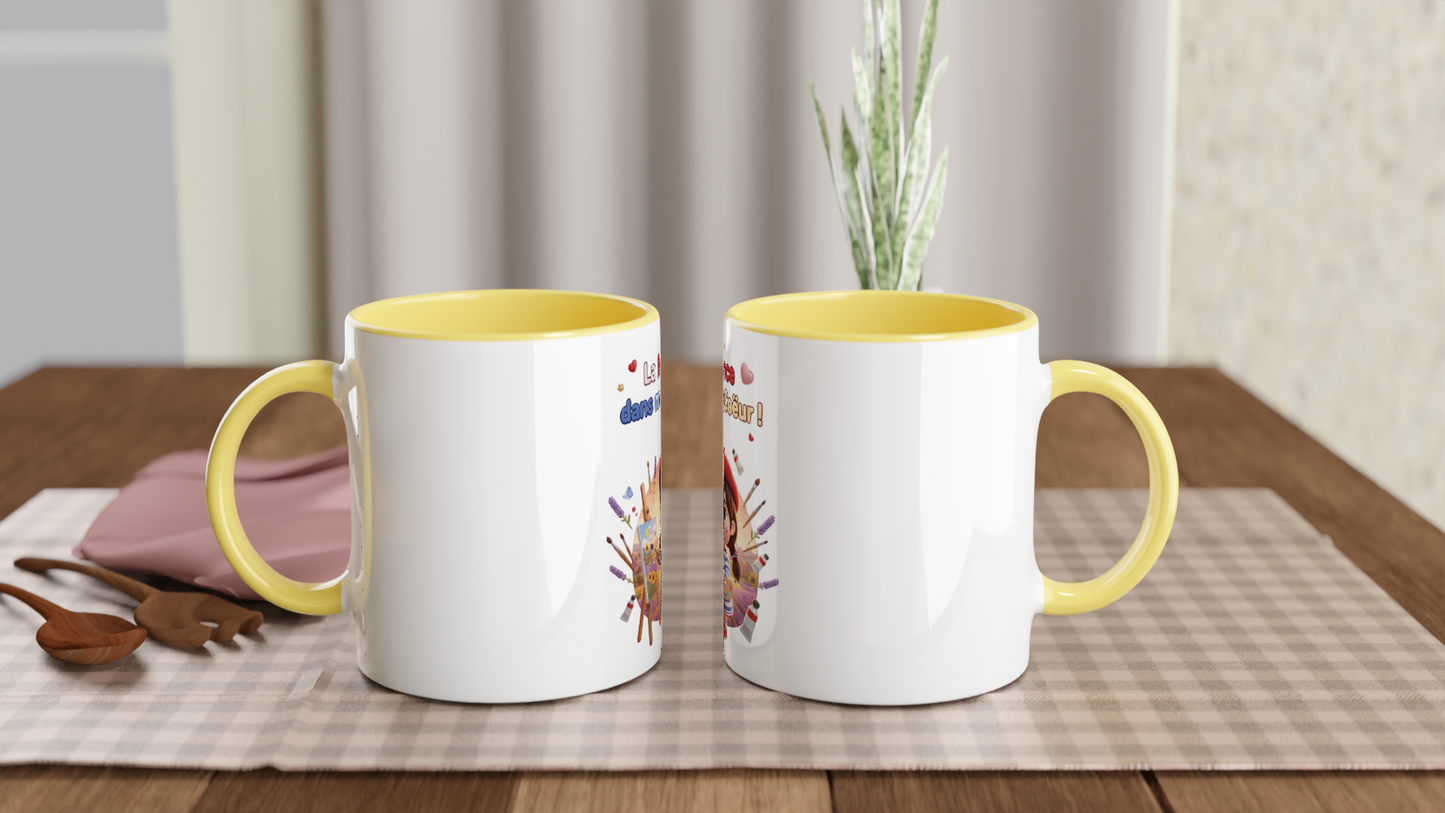 Mug en céramique la France dans mon cœur  de 325 ml (11 oz)