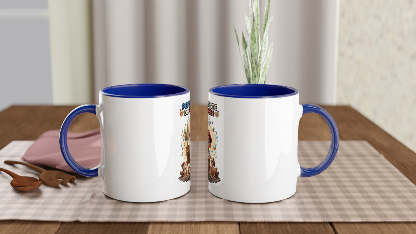 White 11oz Ceramic Mug garçon petit artiste de France