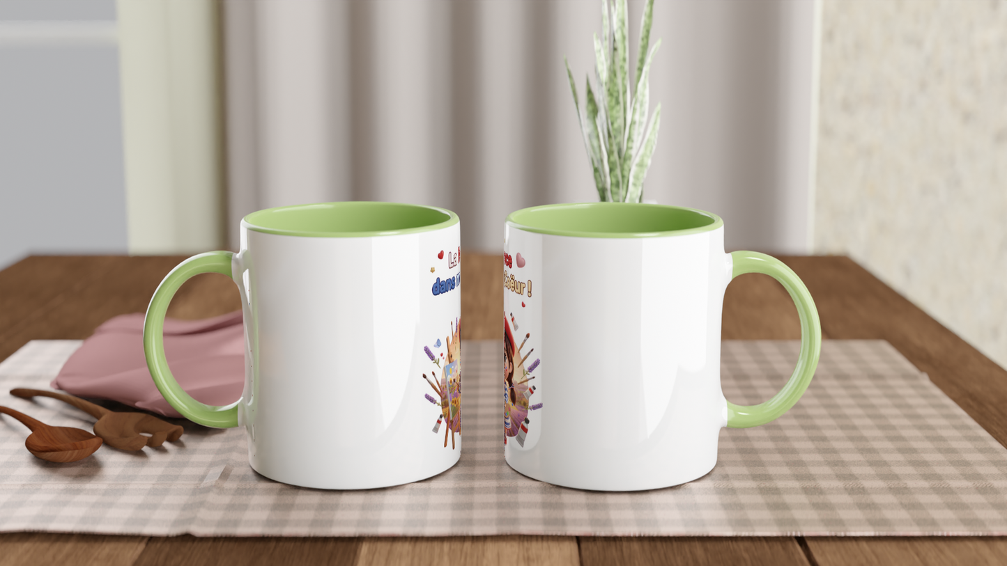 Mug en céramique la France dans mon cœur  de 325 ml (11 oz)