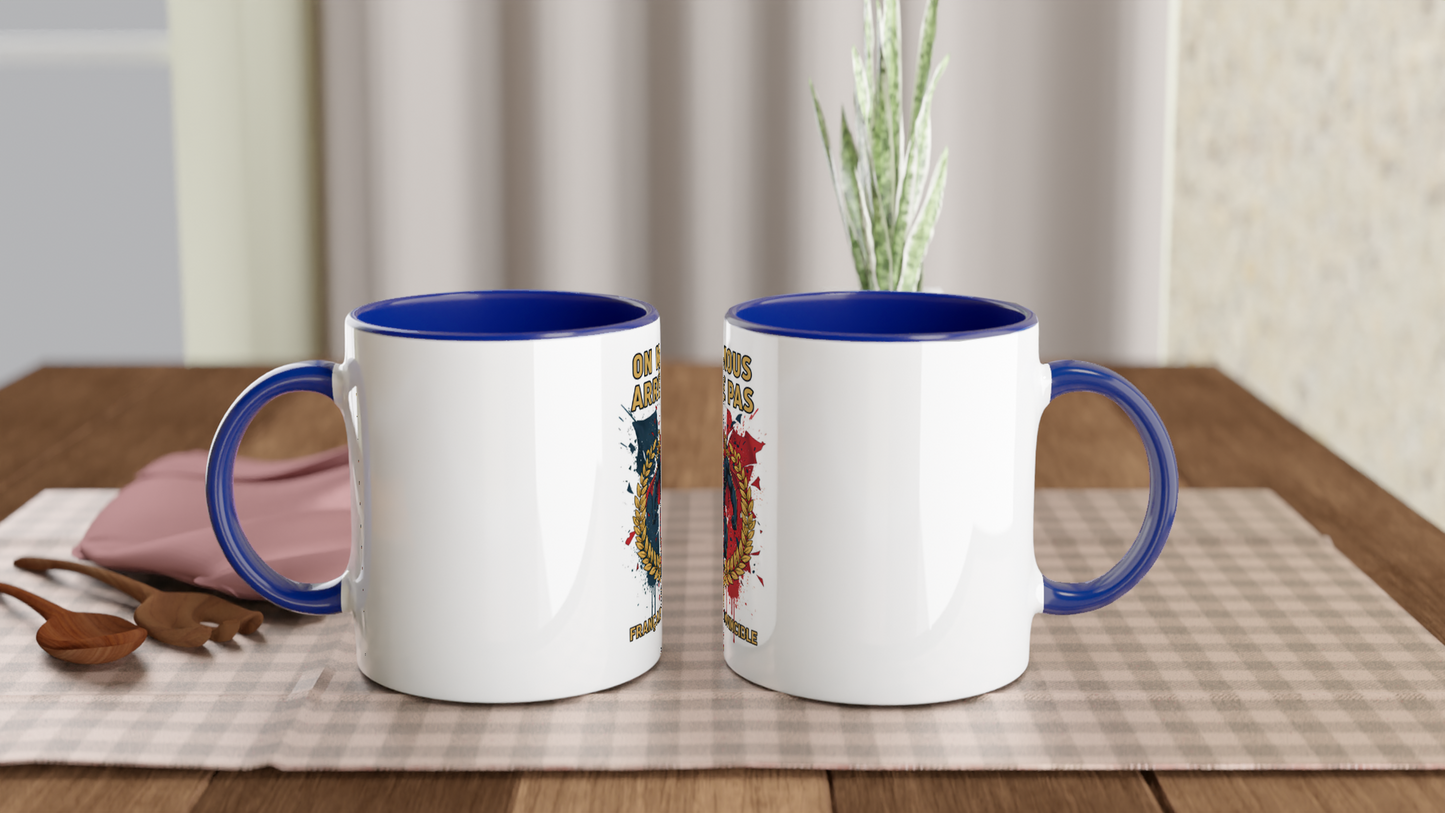 Mug en céramique on nous arrête pas  de 325 ml (11 oz)