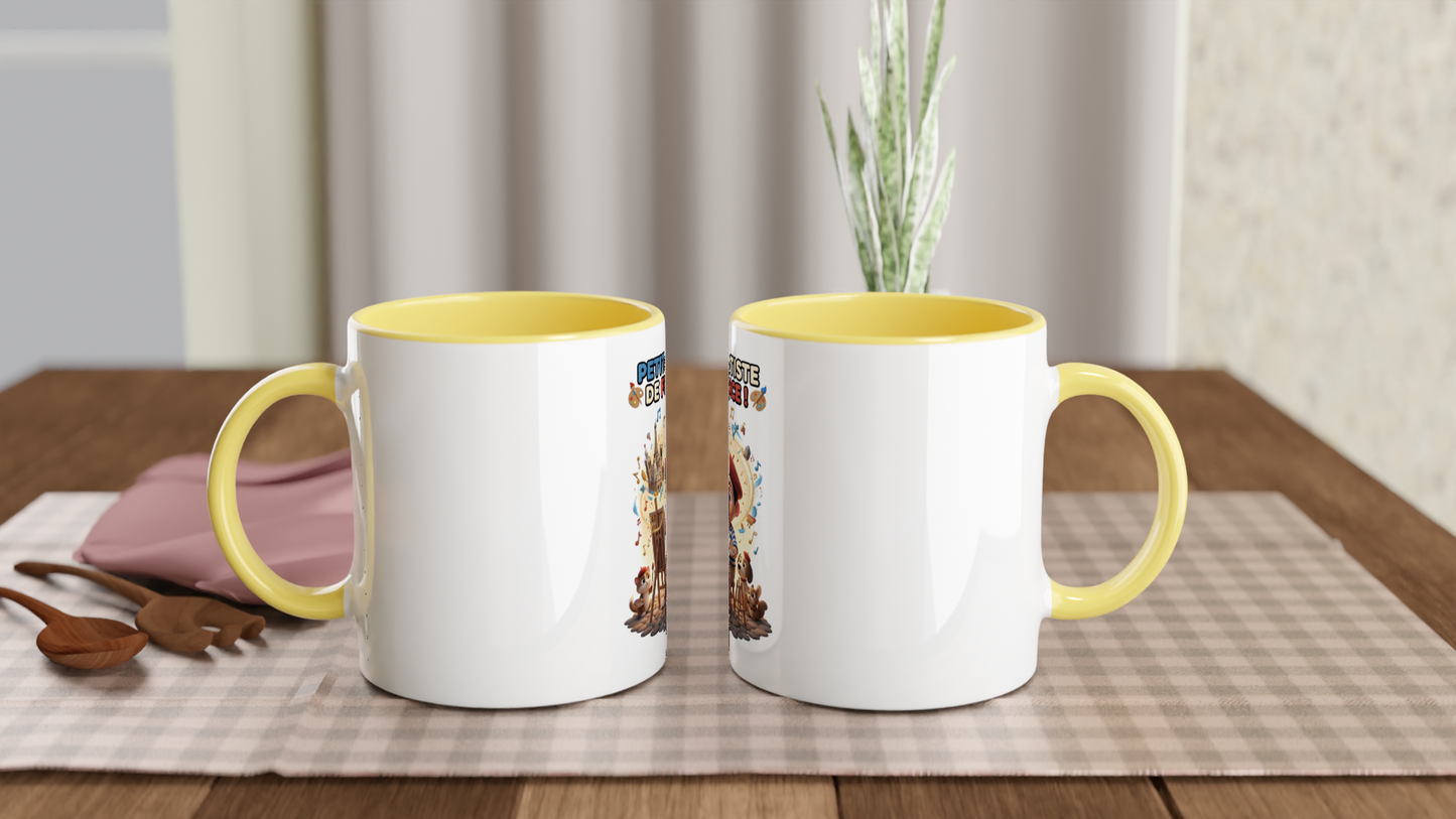White 11oz Ceramic Mug garçon petit artiste de France