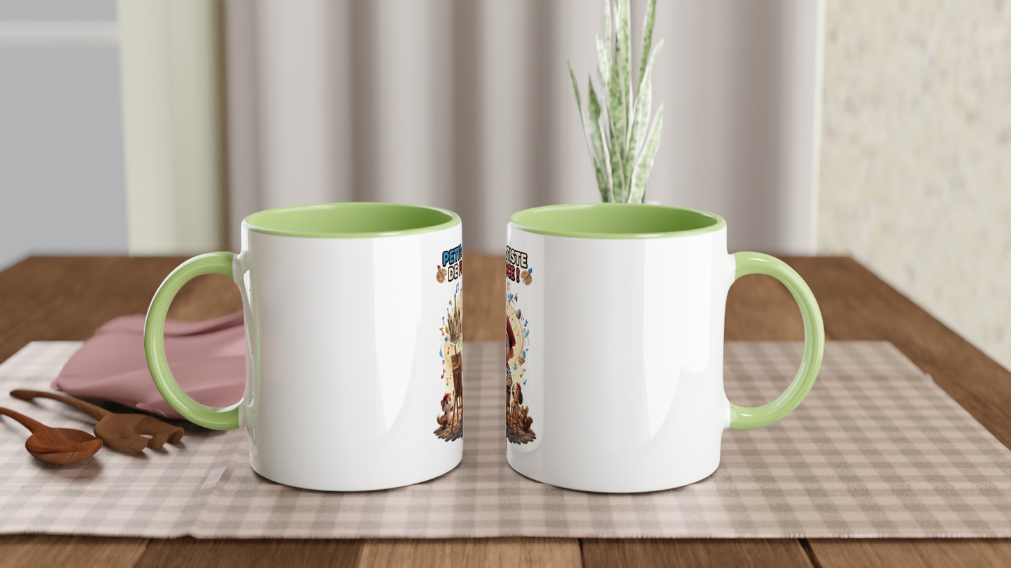 White 11oz Ceramic Mug garçon petit artiste de France