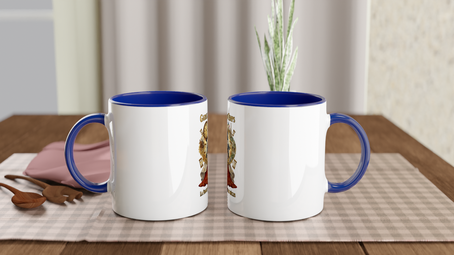 Mug en céramique blanche gardienne du temps  325 ml (11 oz) avec intérieur coloré