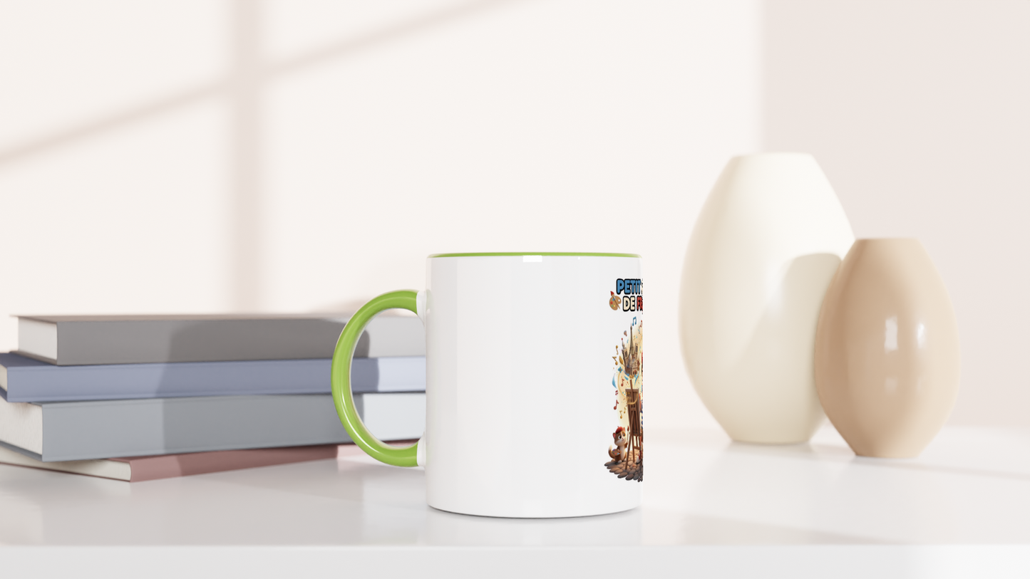 White 11oz Ceramic Mug garçon petit artiste de France
