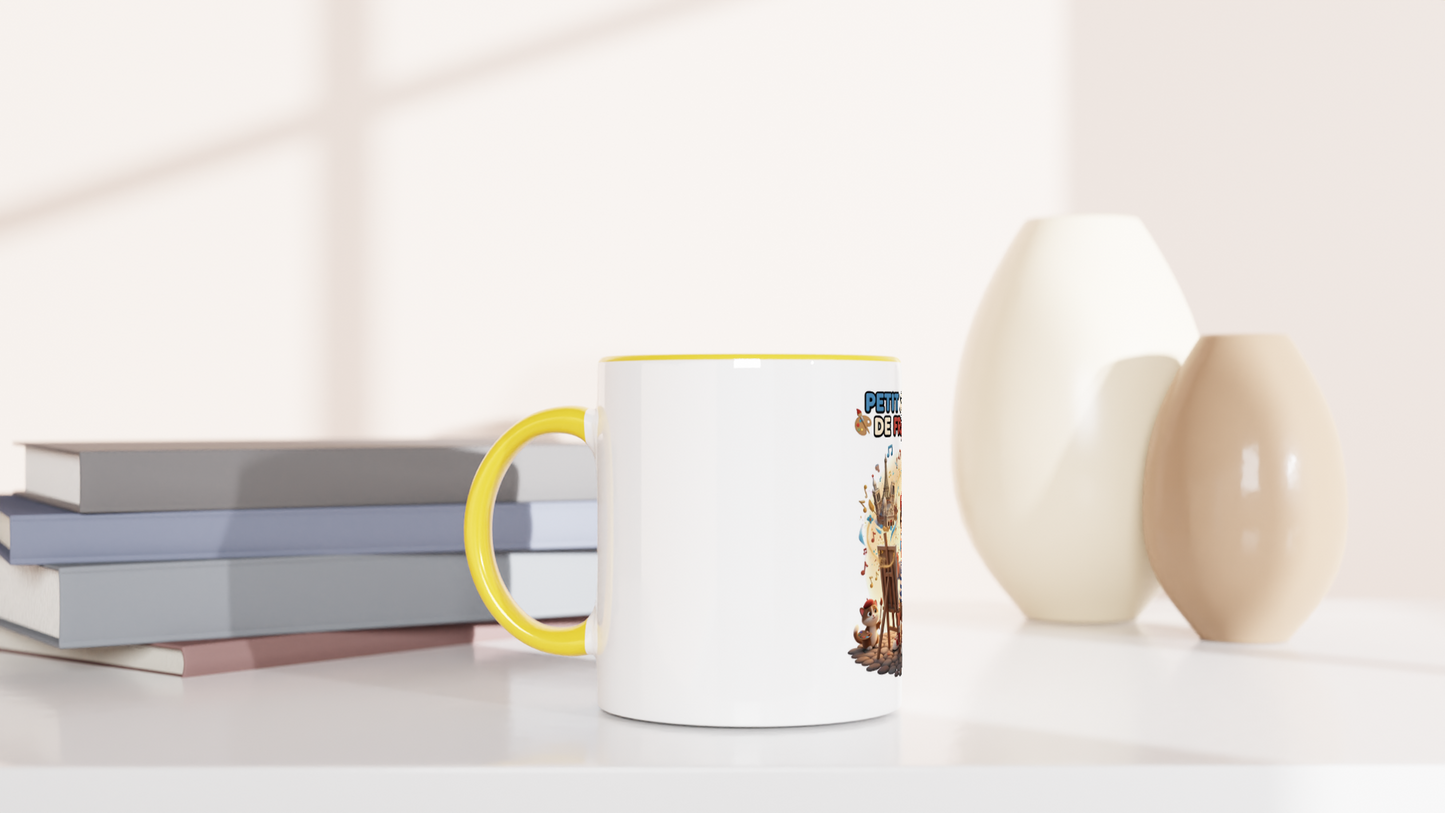 White 11oz Ceramic Mug garçon petit artiste de France