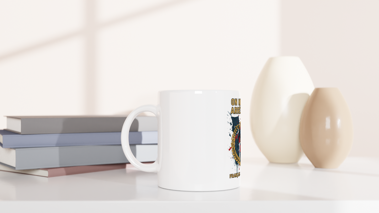Mug en céramique on nous arrête pas  de 325 ml (11 oz)