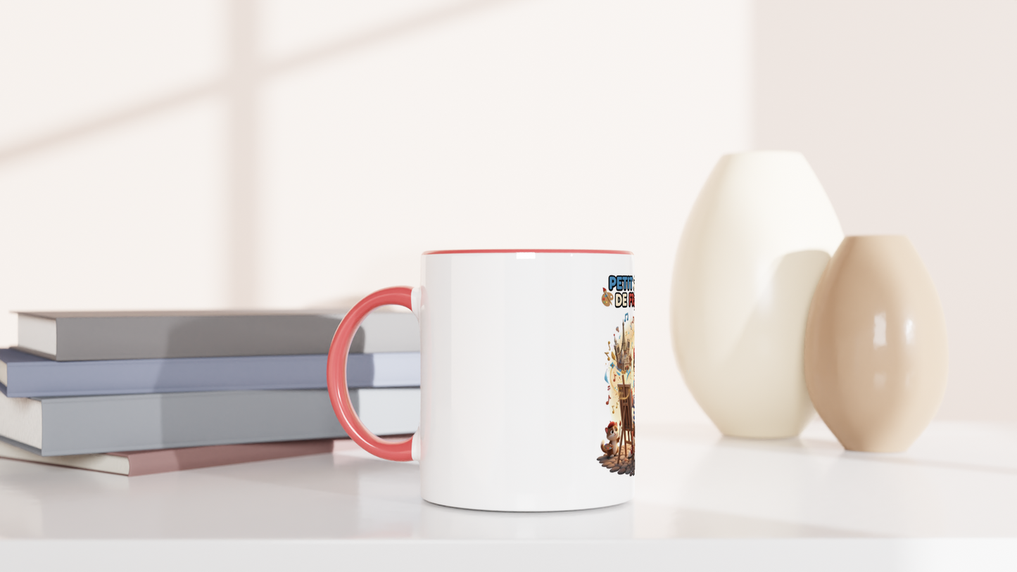 White 11oz Ceramic Mug garçon petit artiste de France