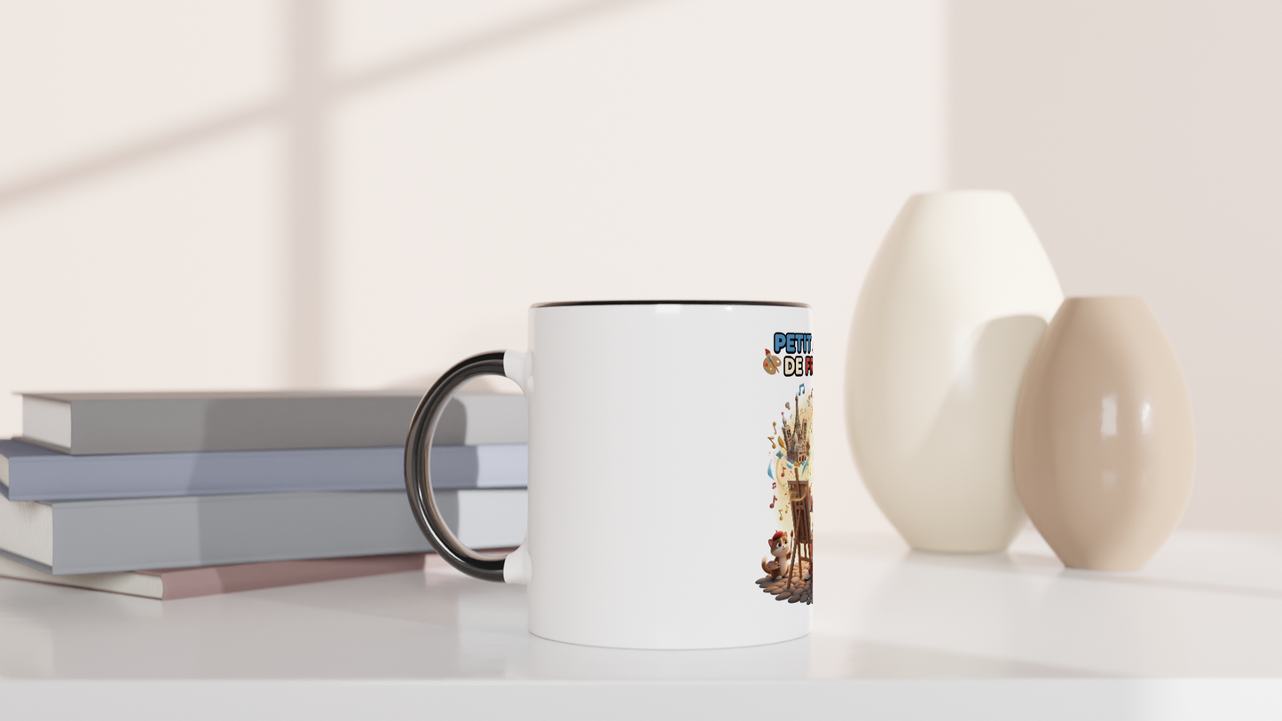 White 11oz Ceramic Mug garçon petit artiste de France