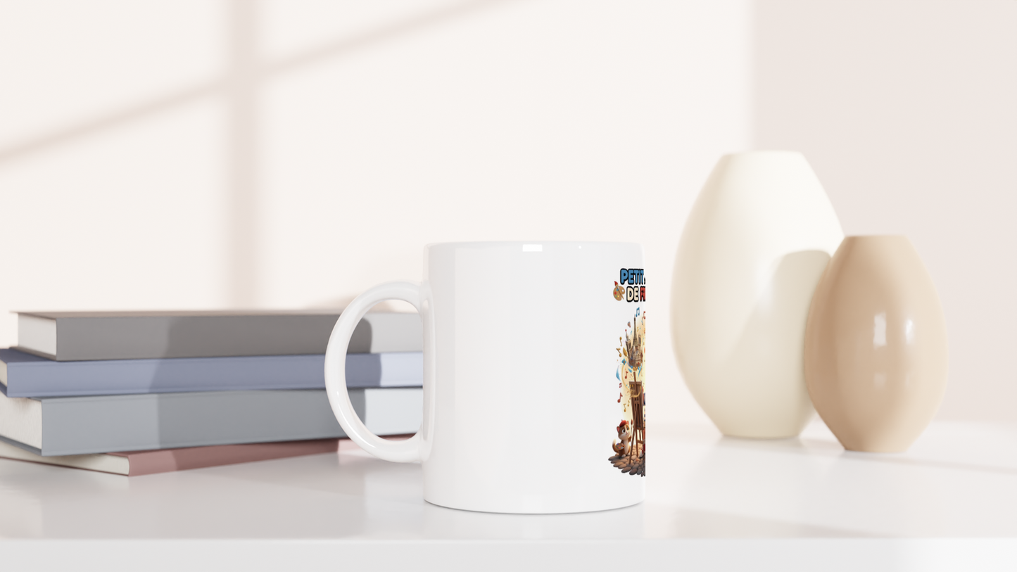 White 11oz Ceramic Mug garçon petit artiste de France