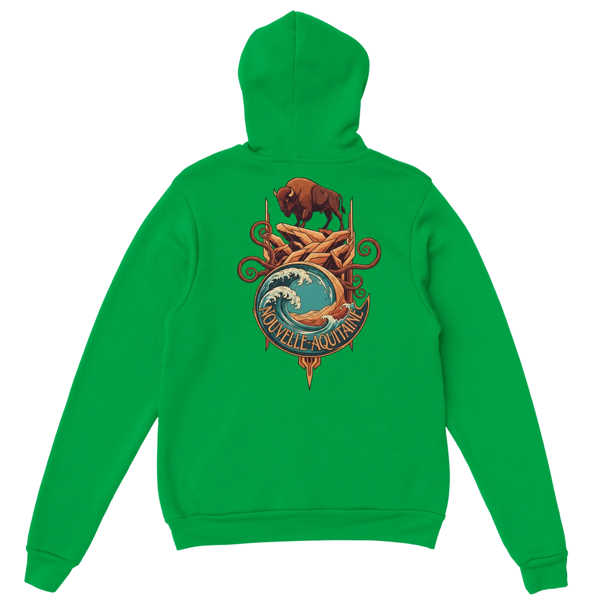 sweatshirt à capuche qualité supérieure France avec design de Nouvelle-Aquitaine