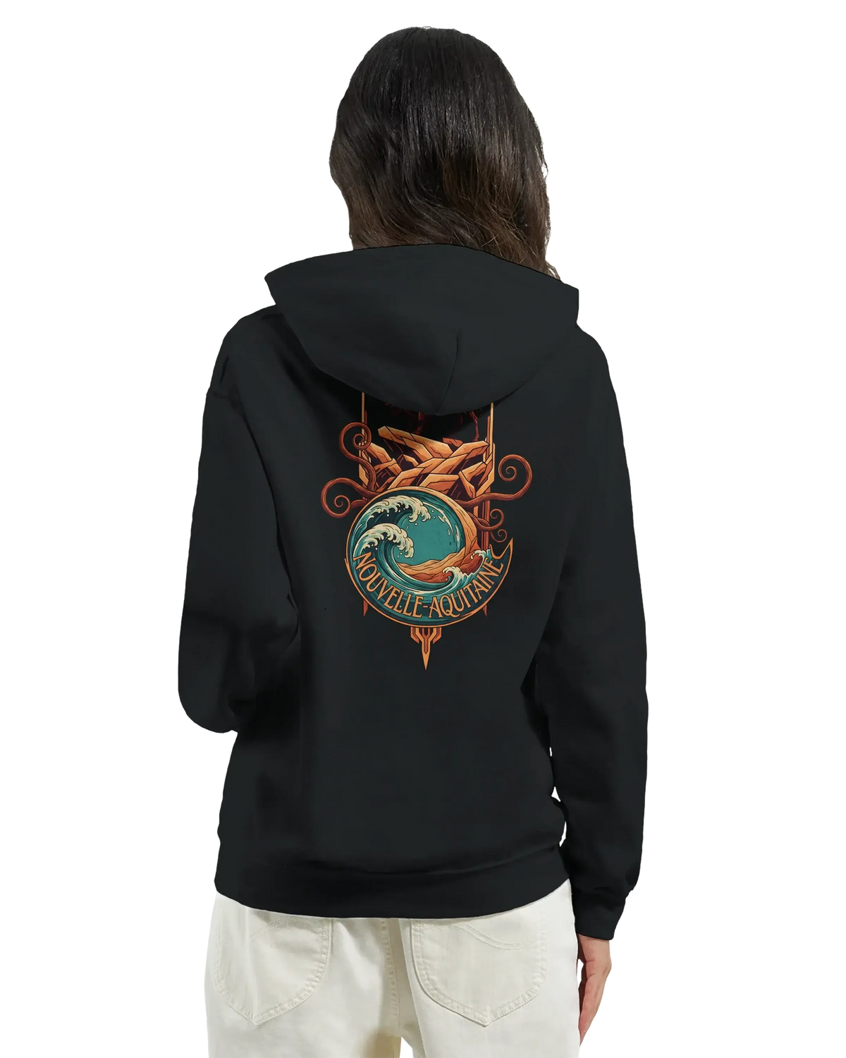Sweatshirt à capuche qualité supérieure France avec logo STYLE-FRENCH, style décontracté et moderne.