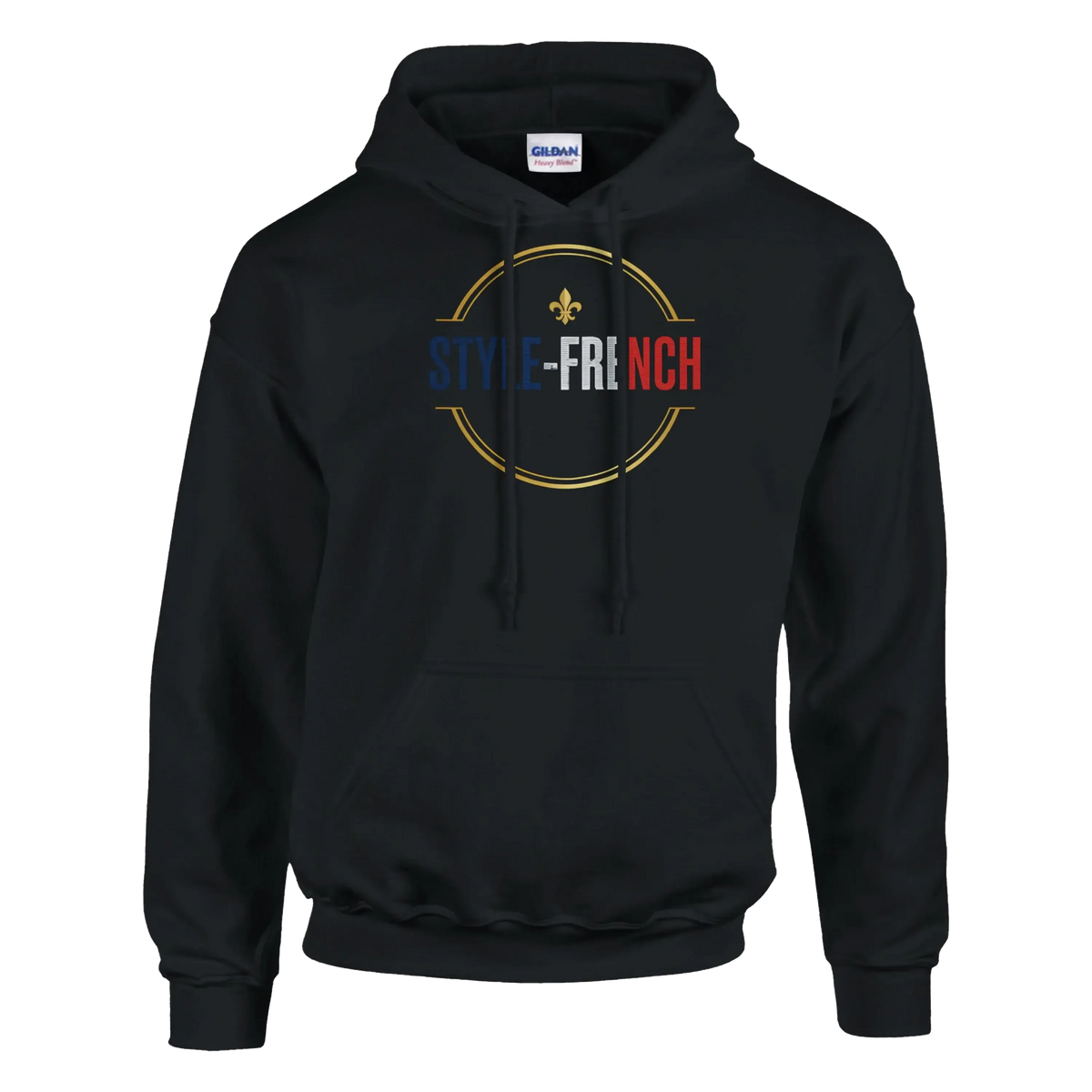 sweatshirt à capuche qualité supérieure France avec design style français et couleur noire.
