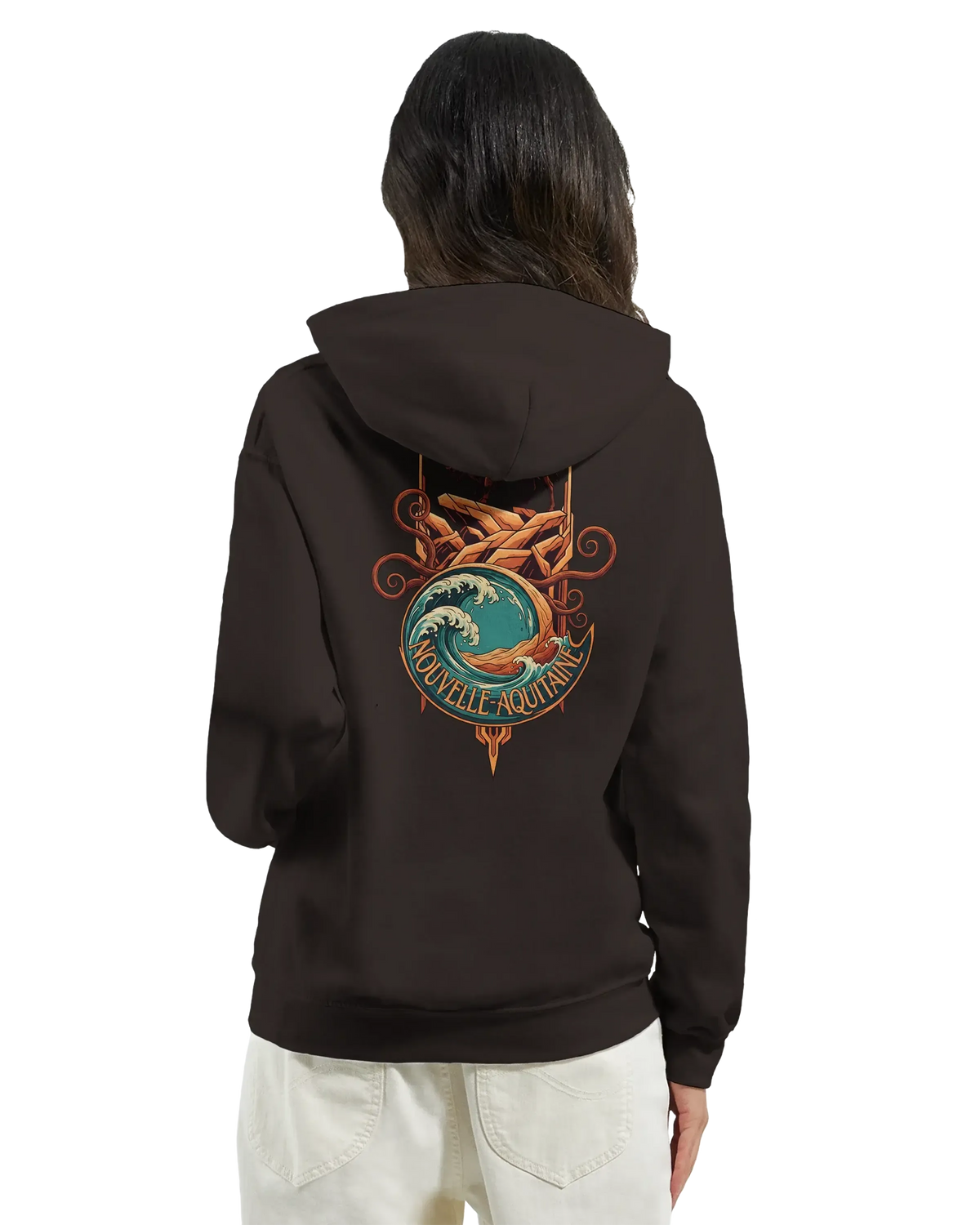 sweatshirt à capuche qualité supérieure France modèle femme avec design stylé
