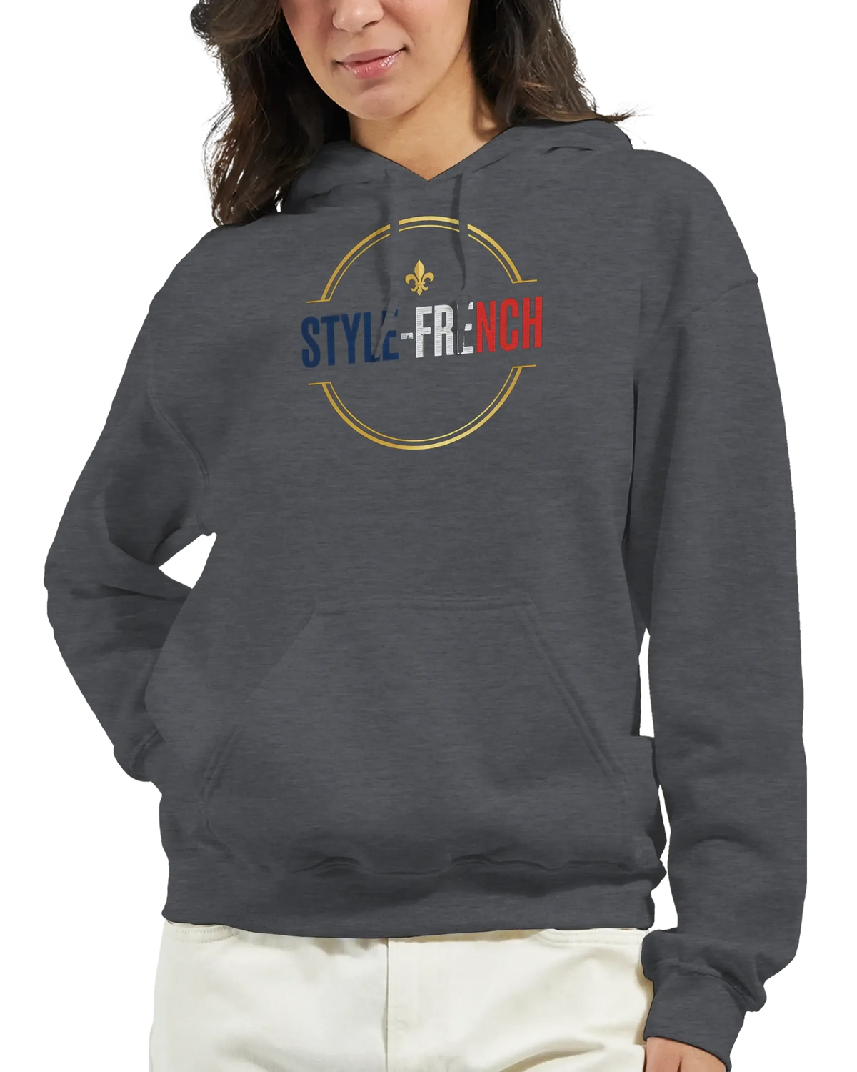 sweatshirt à capuche qualité supérieure France affichant un design inspiré de la Nouvelle-Aquitaine
