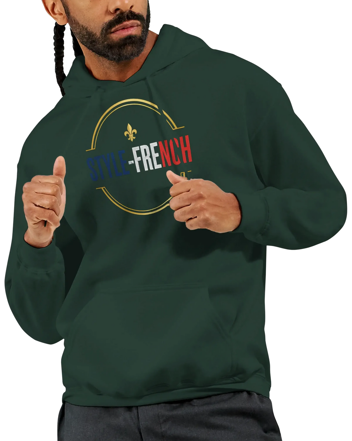 sweatshirt à capuche qualité supérieure France affichant un design inspiré de la Nouvelle-Aquitaine